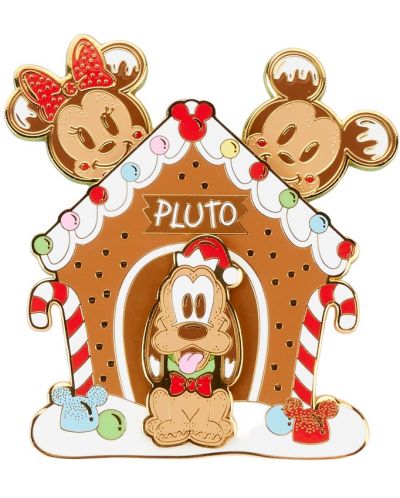 Insigna Loungefly Disney: Mickey and Friends - Gingerbread Pluto House - 1