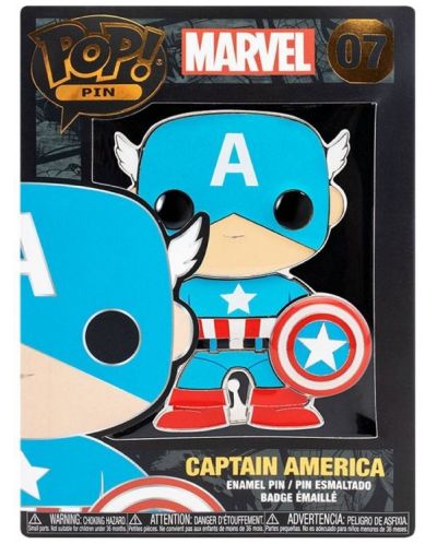 Funko POP! Marvel: Răzbunătorii - Căpitanul America #07 insignă - 3