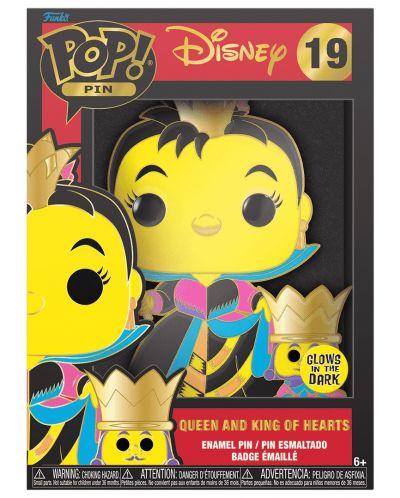 Insigna Funko POP! Disney: Alice în Țara Minunilor - Regina și Regele Inimilor (Strălucește în întuneric) #19 - 3