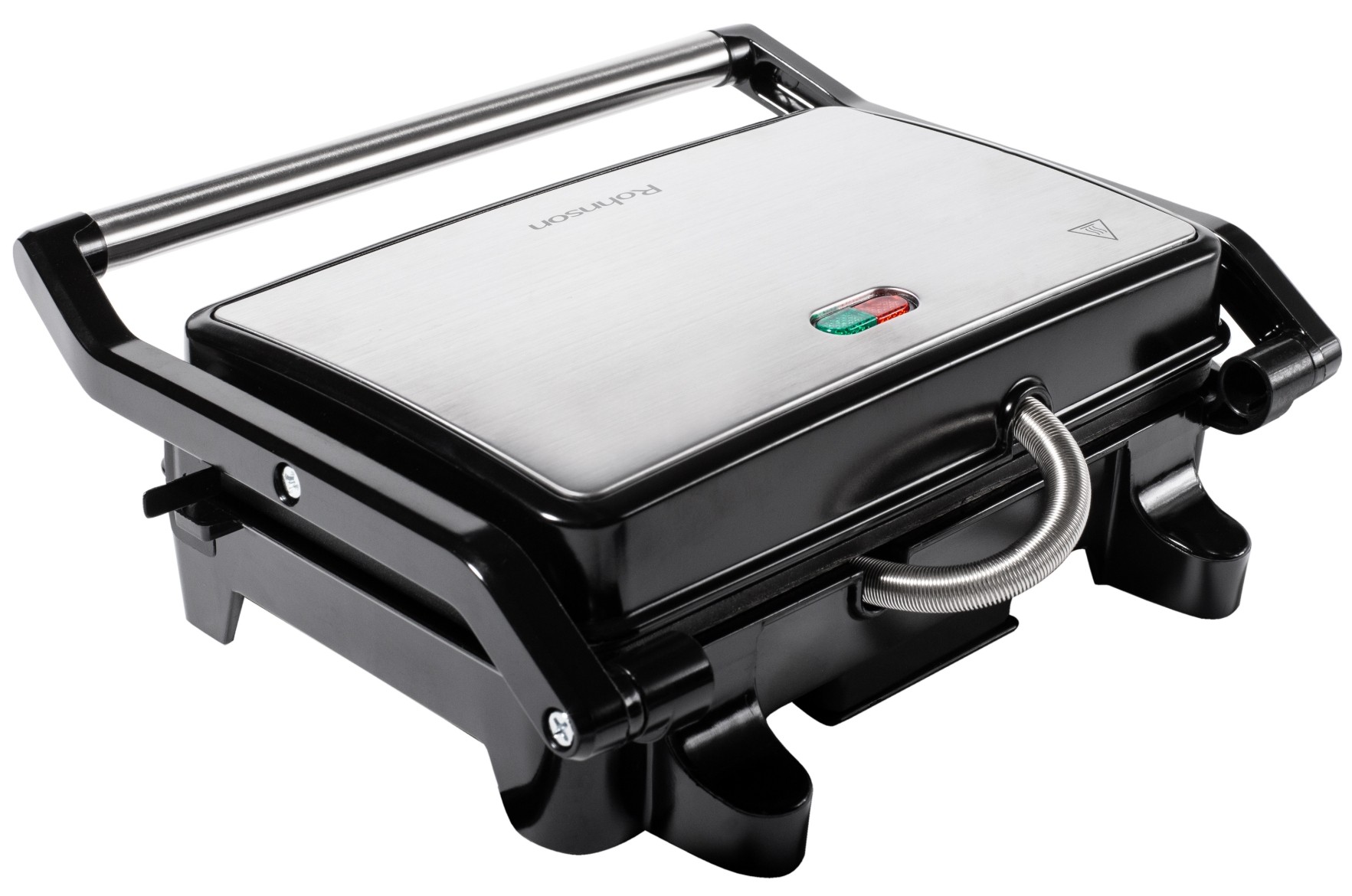 Grill Rohnson - R-2105, 800W, marmorat, nervurat, argintiu