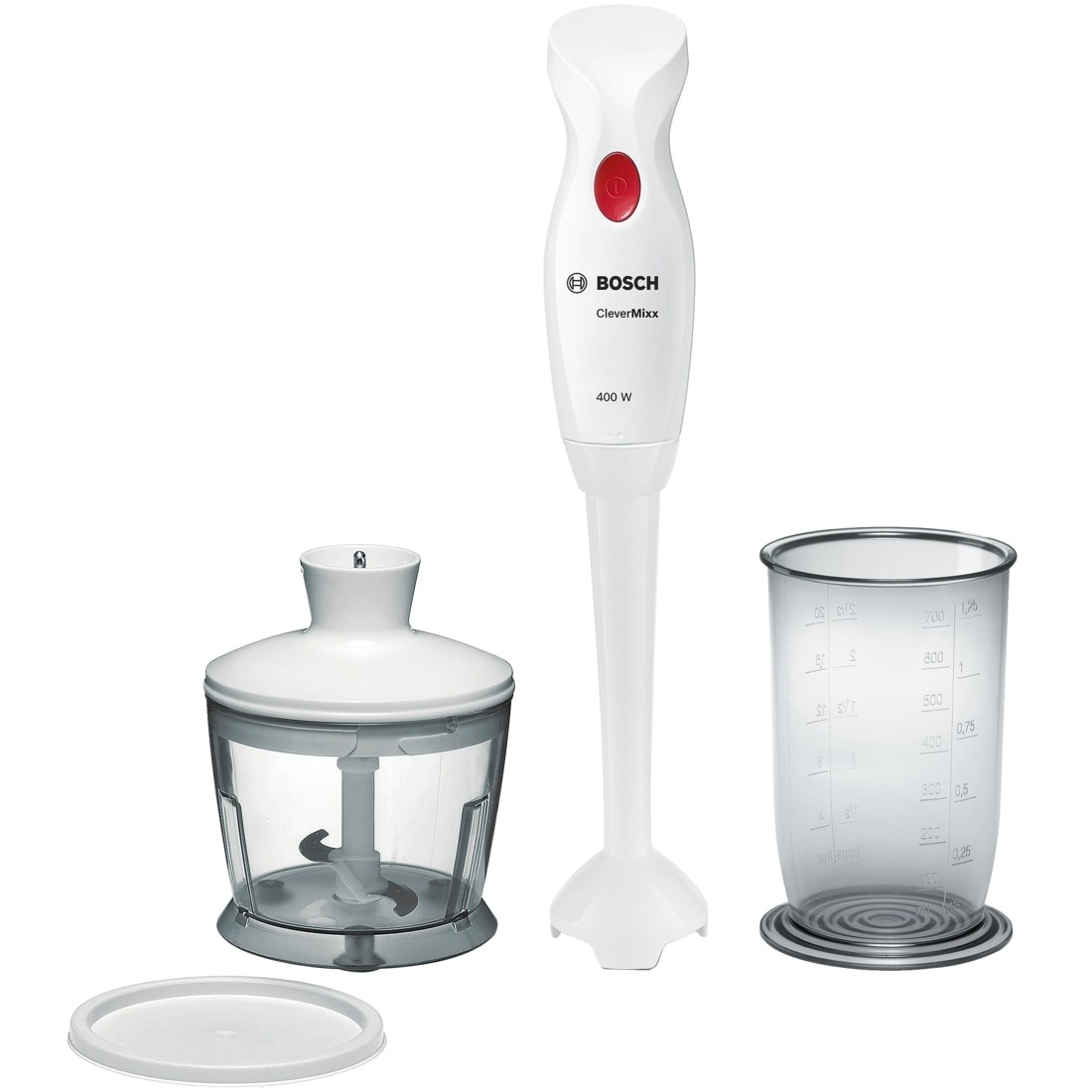 Blender de mână Bosch - MSM14200, 400W, 1 treaptă, alb - imagine 1