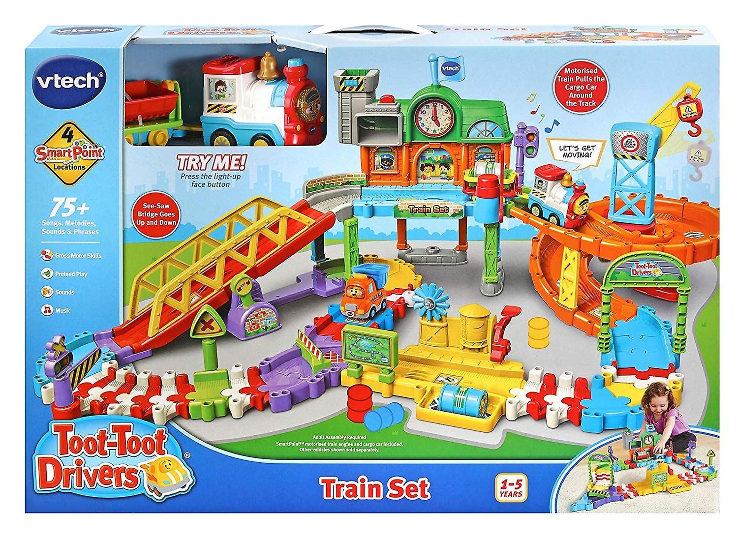 Set de joc Vtech Toot Toot Drivers Primul meu set cu trenulete in engleza