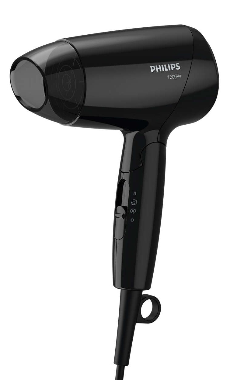 Uscător de păr Philips - EssentialCare BHC010/10, 1200 W, 3 viteze, negru