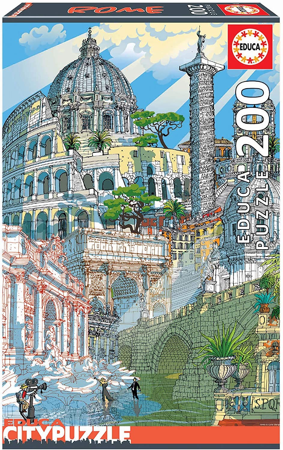 Settlers Hip Contemporary Puzzle cu patru dimensiuni Educa din 200 de piese - Roma | Ozone.ro