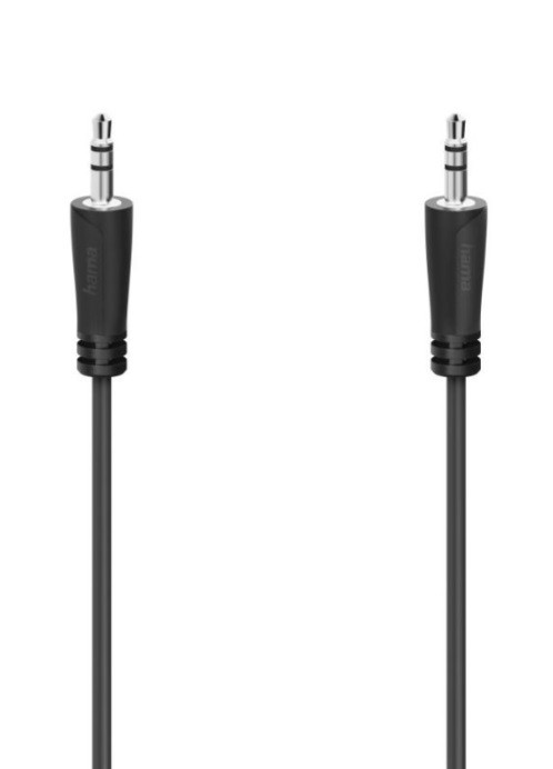 Cablu audio Hama - 3,5 mm/3,5 mm, 5 m, negru - imagine 1