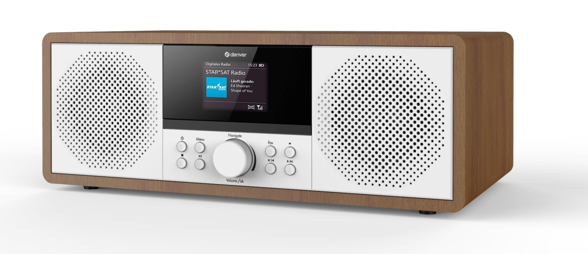Sistem audio Denver – MIR-270DW, 2.0, maro/gri - imagine 1