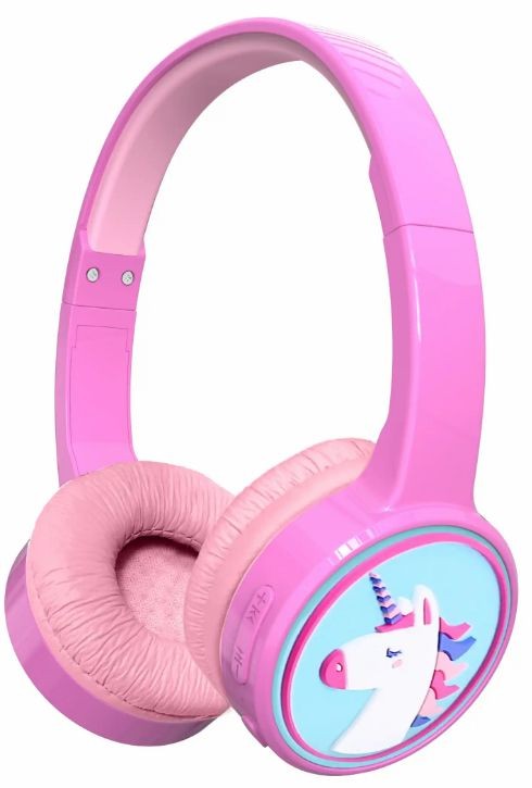 Căști wireless Denver - BTH-106P, pentru copii, roz - imagine 1