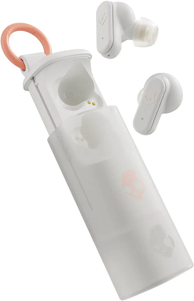 Căști fără fir Skullcandy - Dime Evo, TWS, Bone/Orange - imagine 1