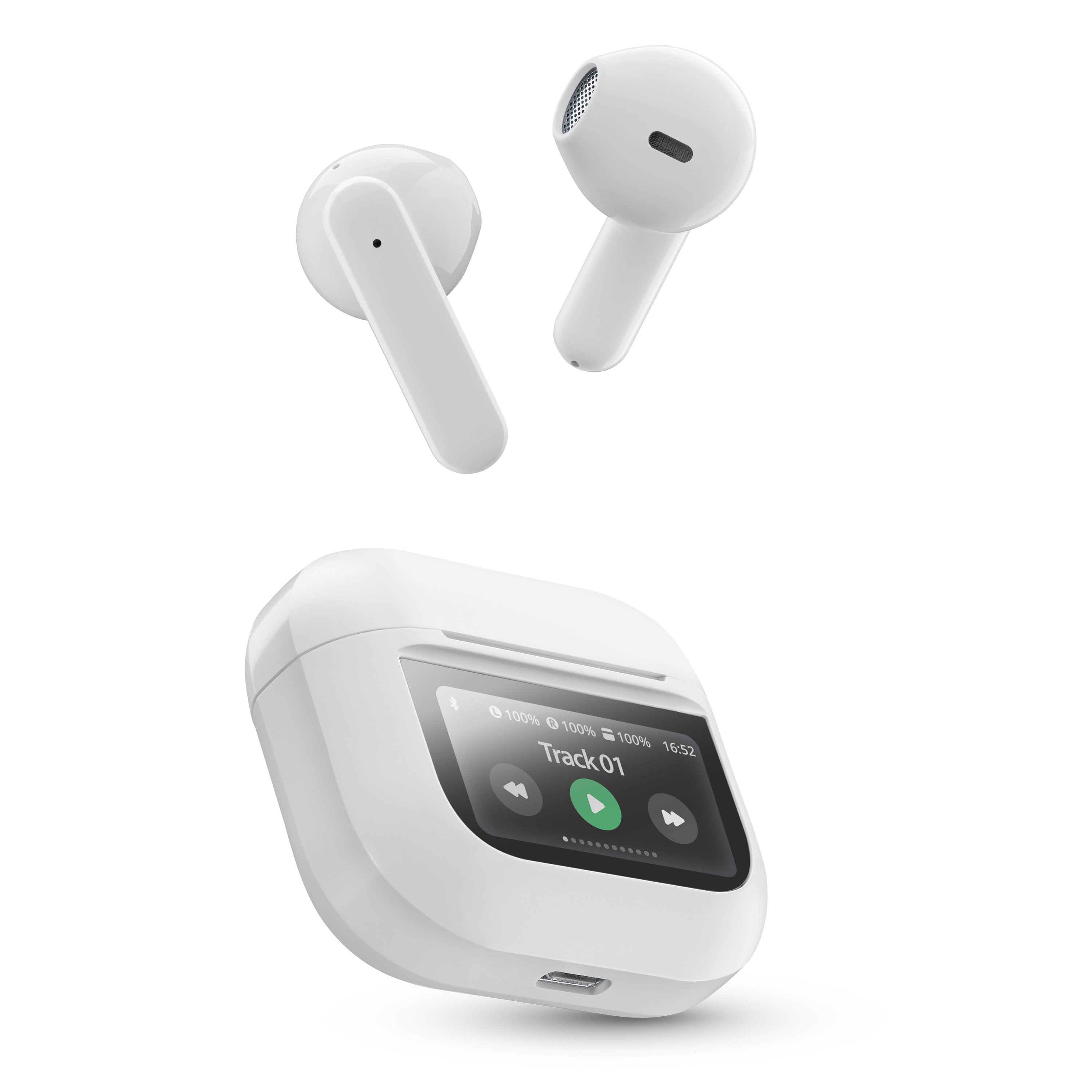 Căști wireless Cellularline - Music Sound Groove, TWS, albe