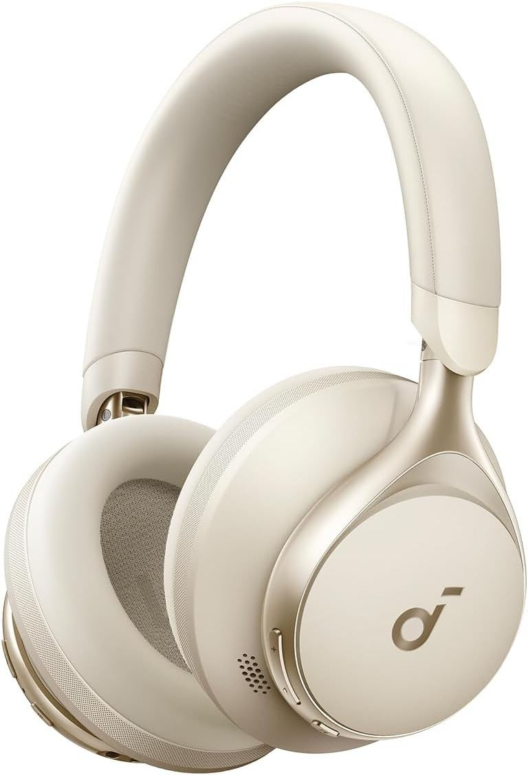 Căști wireless cu microfon Anker - Space One, ANC, alb - imagine 1