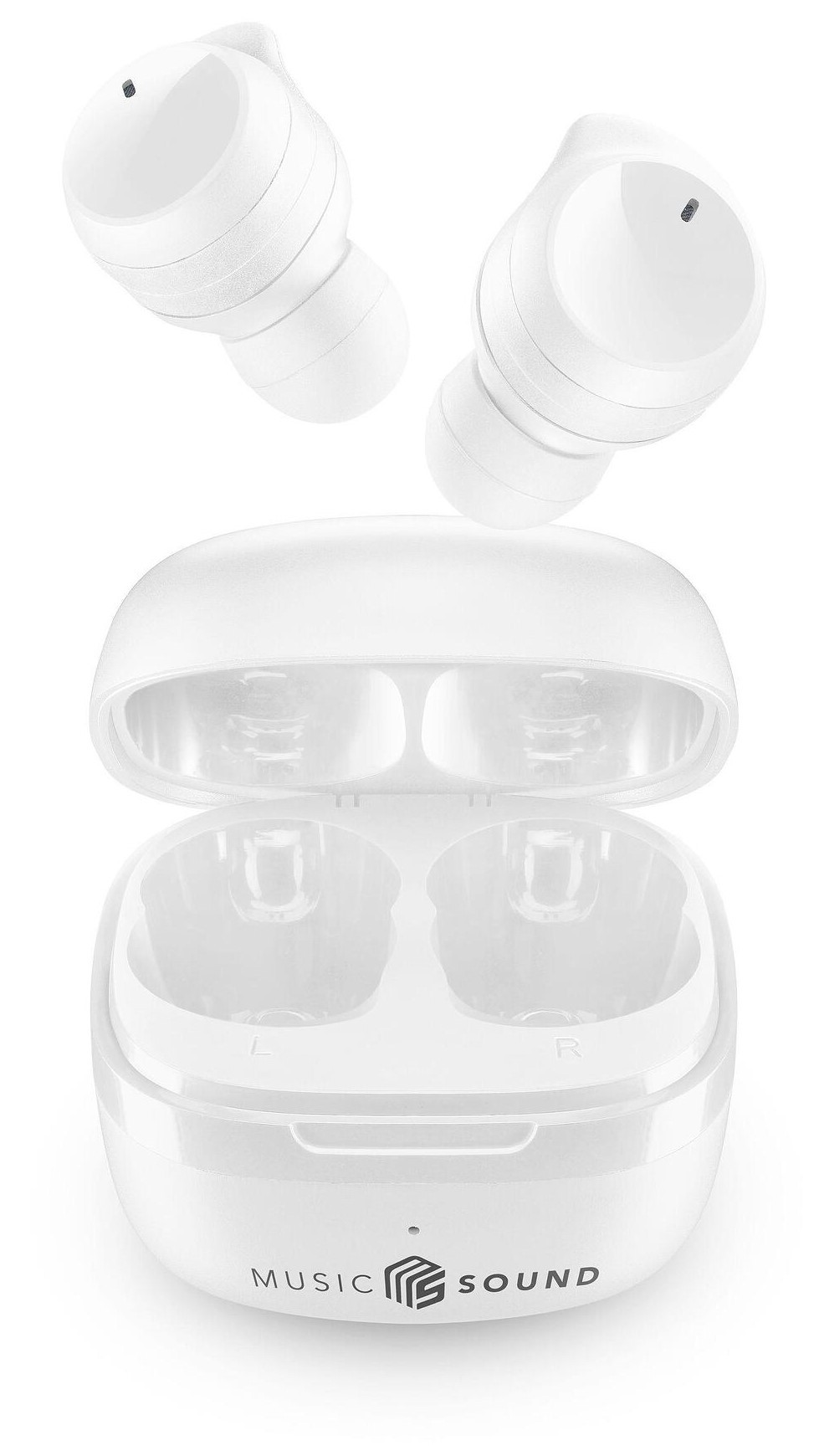 Căști wireless Cellularline - Music Sound Flow, TWS, albe