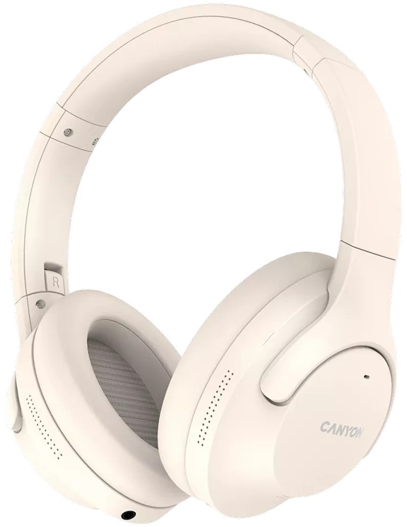 Căști wireless cu microfon Canyon - OnRiff 10, ANC, bej - imagine 1