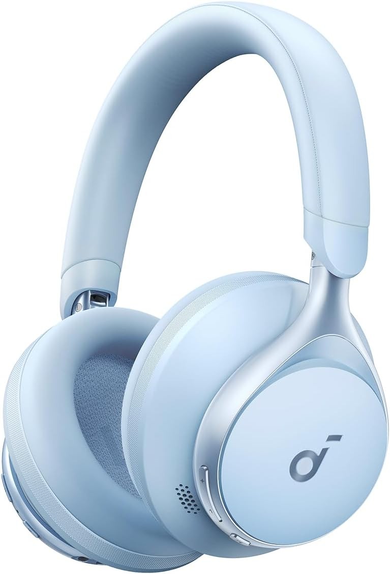 Căști wireless cu microfon Anker - Space One, ANC, albastru - imagine 1