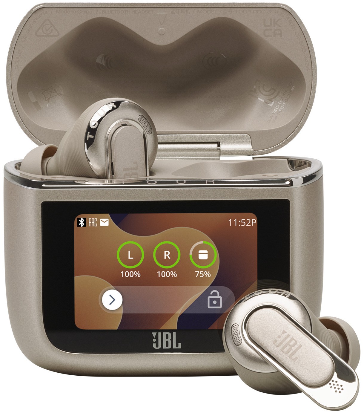 Căști fără fir JBL - Tour Pro 3, TWS, ANC, bej - imagine 1