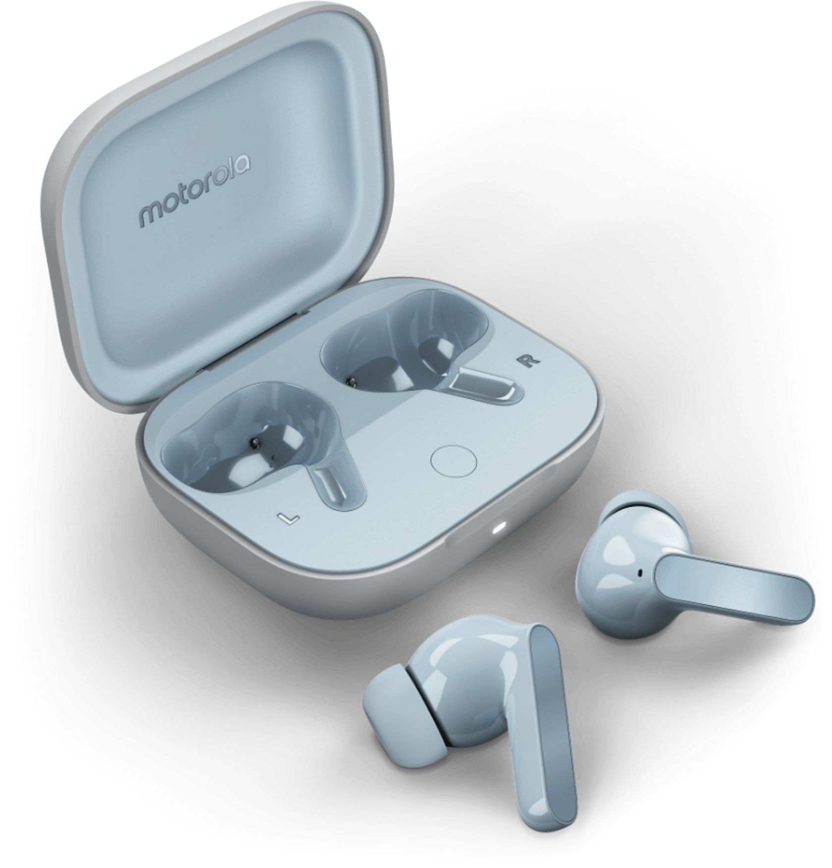 Căști wireless Motorola - Moto Buds, TWS, ANC, Glacier Blue - imagine 1