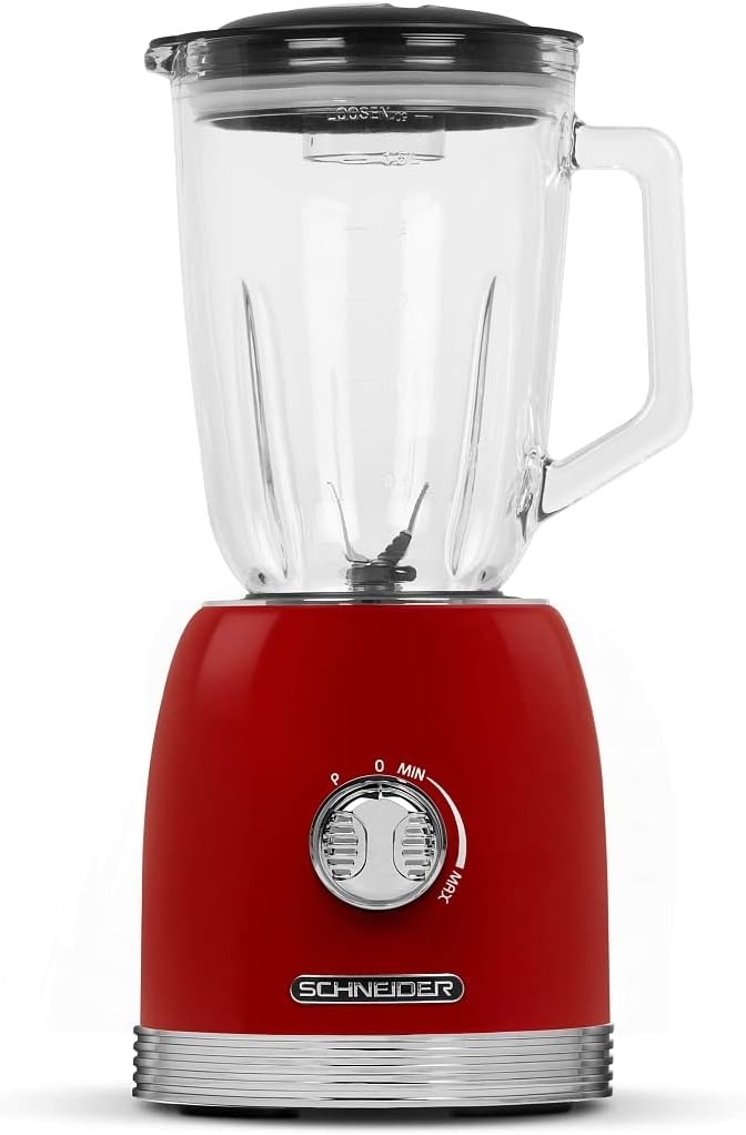 Blender Schneider - SCBL15R, 1.5 l, 2 vitezi, 800W, roșu