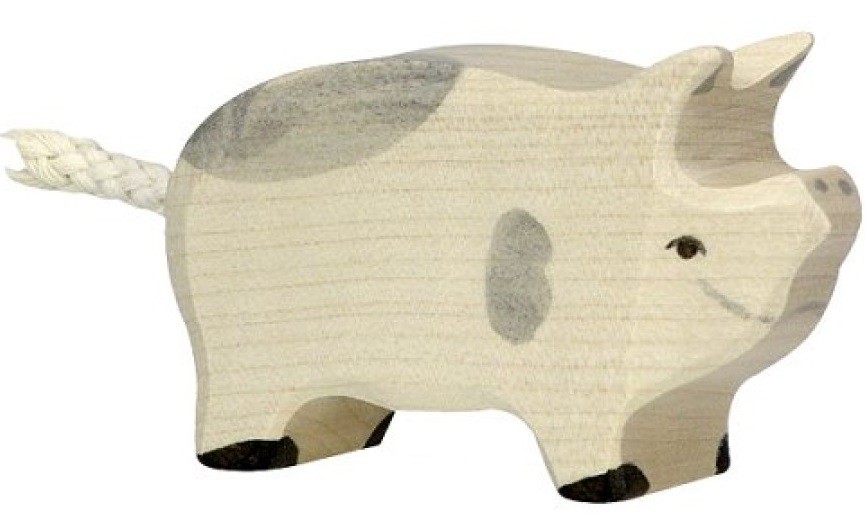 Figurina Holztiger Puzzola In Legno 80189, Giocattolo Artigianale In Acero E Faggio, Atossico