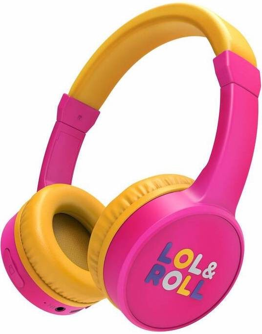 Căști wireless cu microfon pentru copii Lol&Roll - Pop Kids, wireless, roz - imagine 1