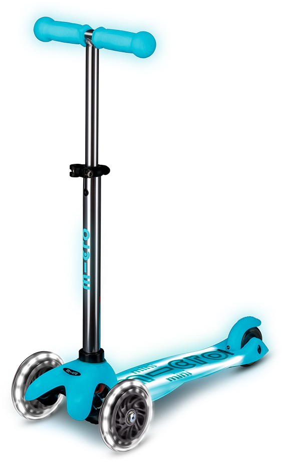 Trotinetă pentru copii Micro - Mini Deluxe, Glow LED Plus, Glacier Aqua - imagine 1
