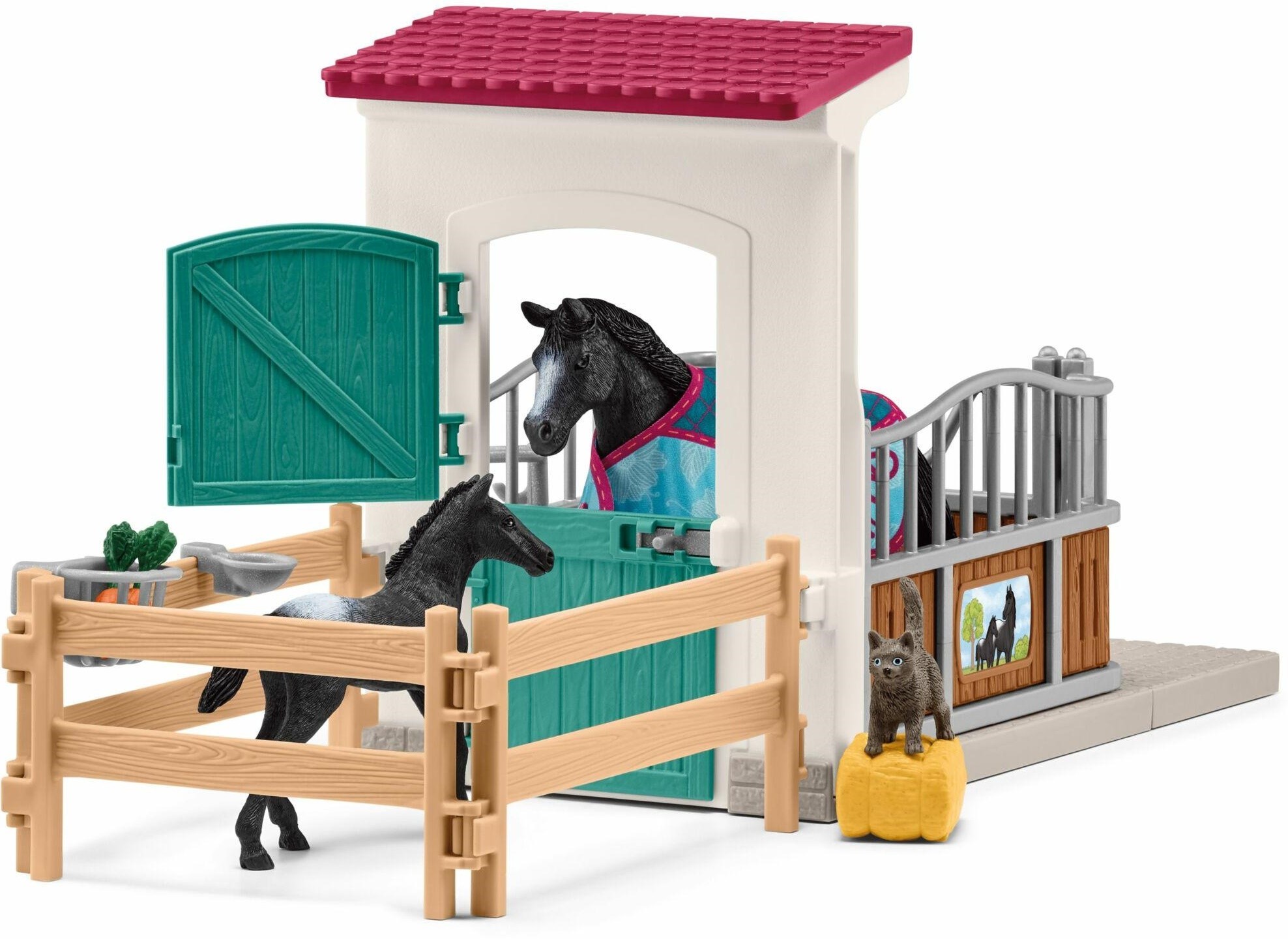 AZARE Selection M 2点セット Set pentru joc Schleich Horse Club -Box pentru cai, iapă cu mânz