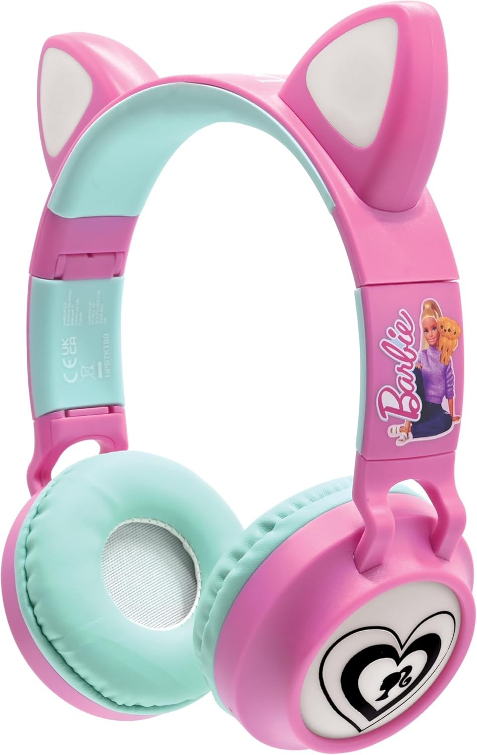 Căști pentru copii Lexibook - Barbie Cat’s ears HPBTKTBB, wireless, roz/albastru - imagine 1
