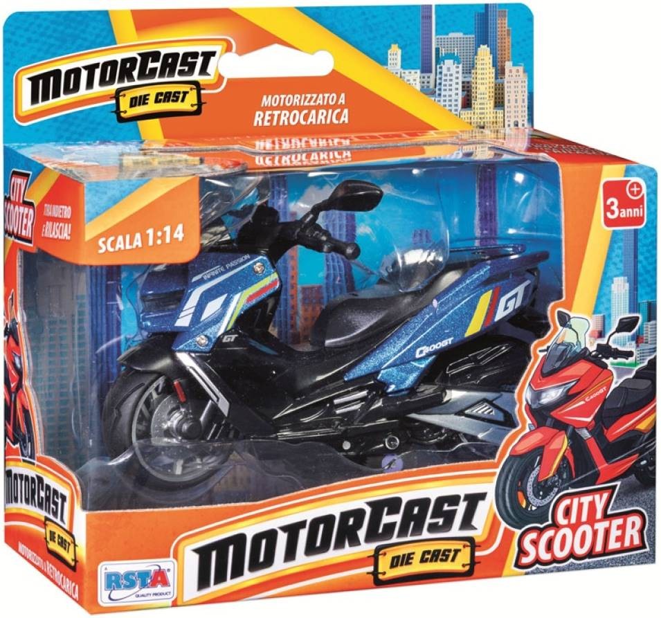 Jucărie pentru copii RS Toys - Scuter de oraș, 1:14, albastru