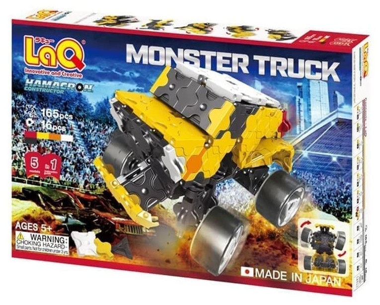 Constructor pentru copii 5 în 1 LaQ Hamacron - Monster Truck, 181 piese - imagine 1