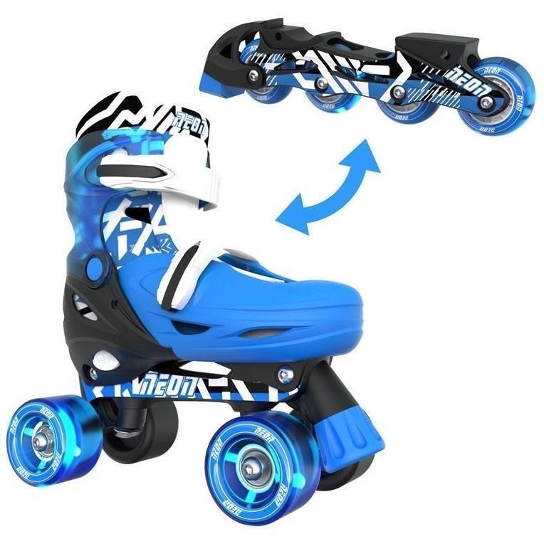 Role pentru copii 2 în 1 Yvolution - Neon Combo Skates, mărimea 30-33, albastru-alb