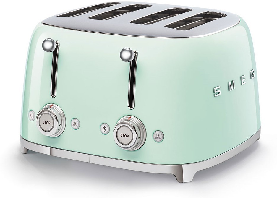 Prăjitor de pâine dublu Smeg - TSF03PGEU, 2000W, 6 viteze, verde - imagine 1