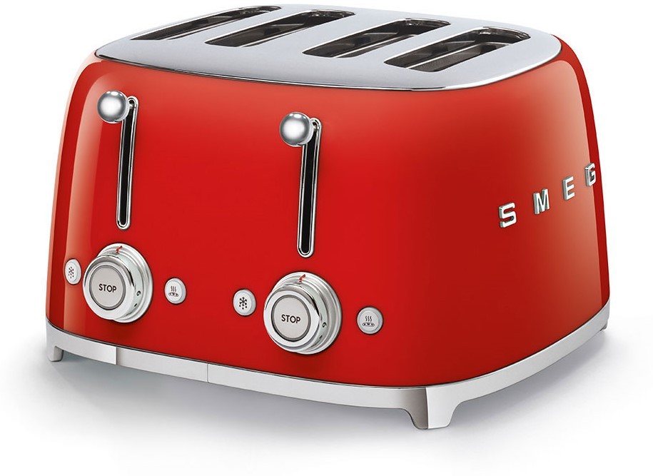 Prăjitor de pâine dublu Smeg - TSF03RDEU, 2000W, 6 viteze, roșu - imagine 1