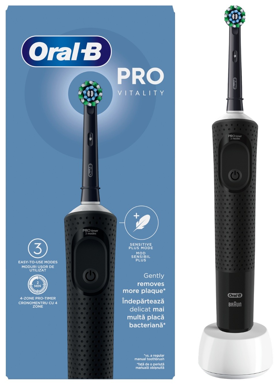 Periuță de dinți electrică Oral-B - D103 Pro 6/15/6, 1 duză , negru - imagine 1
