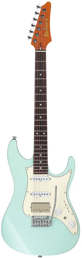 Chitară electrică Ibanez - AZ2204 NWMGR w/Case, albastru /alba - imagine 1