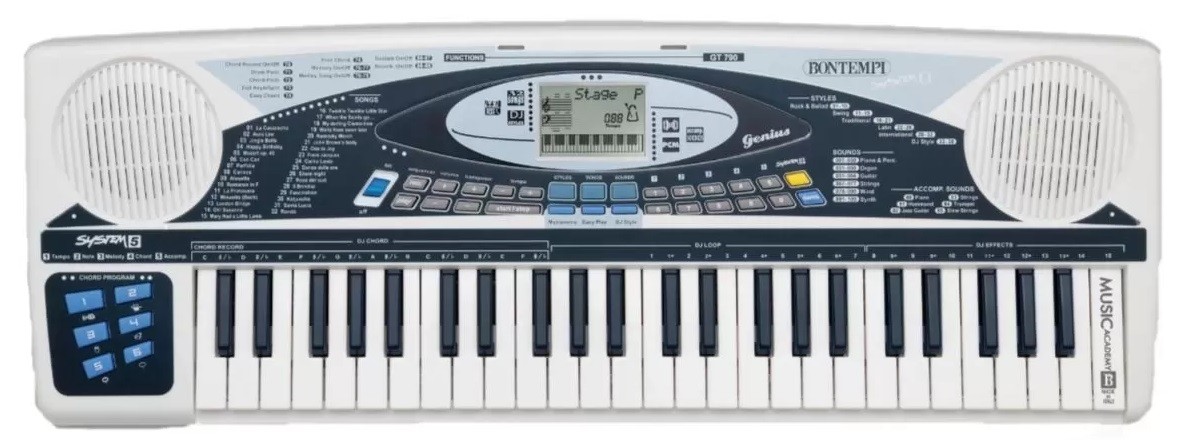 Orgă DJ electronică Bontempi – Cu 49 de clape și amplificator - imagine 1