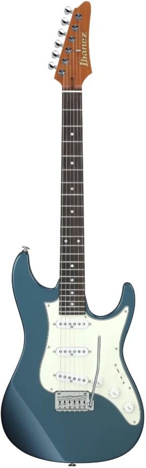 Chitară electrică Ibanez - AZ2203N ATQ w/Case, albastru /alba - imagine 1