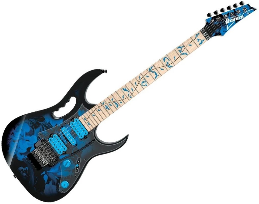 Chitară electrică Ibanez - JEM77P BFP cu husă, albastru/negru