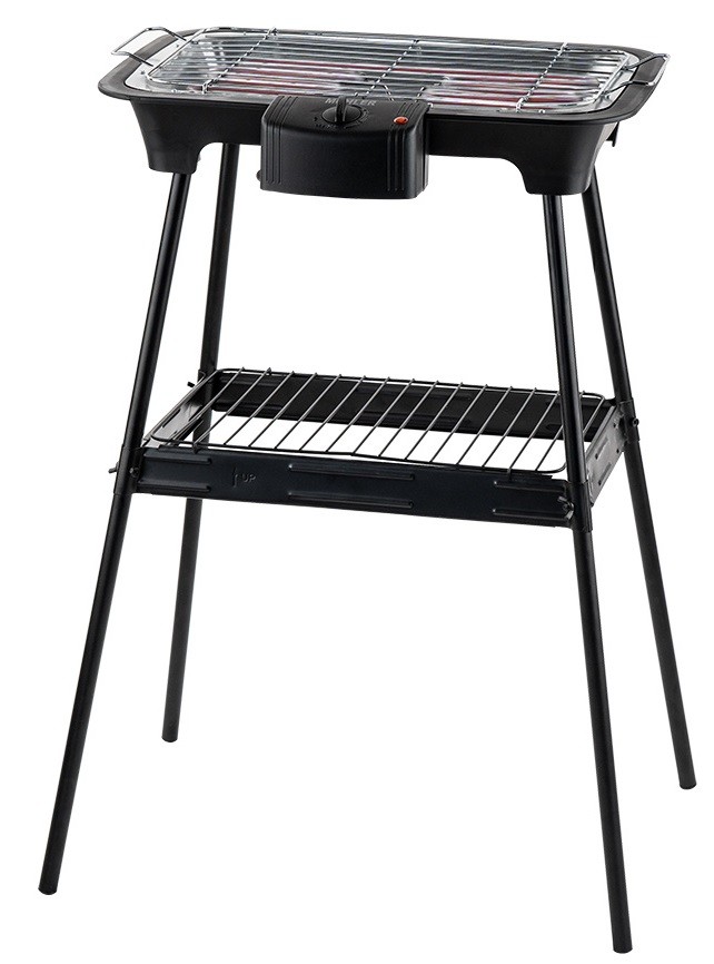 Grătar electric Muhler - MG-3831S, 2000W, nervurat, negru