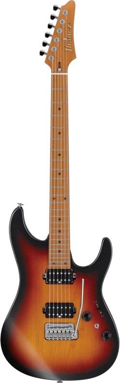 Chitară electrică Ibanez AZ2402 TFF cu husă, negru/maro - imagine 1