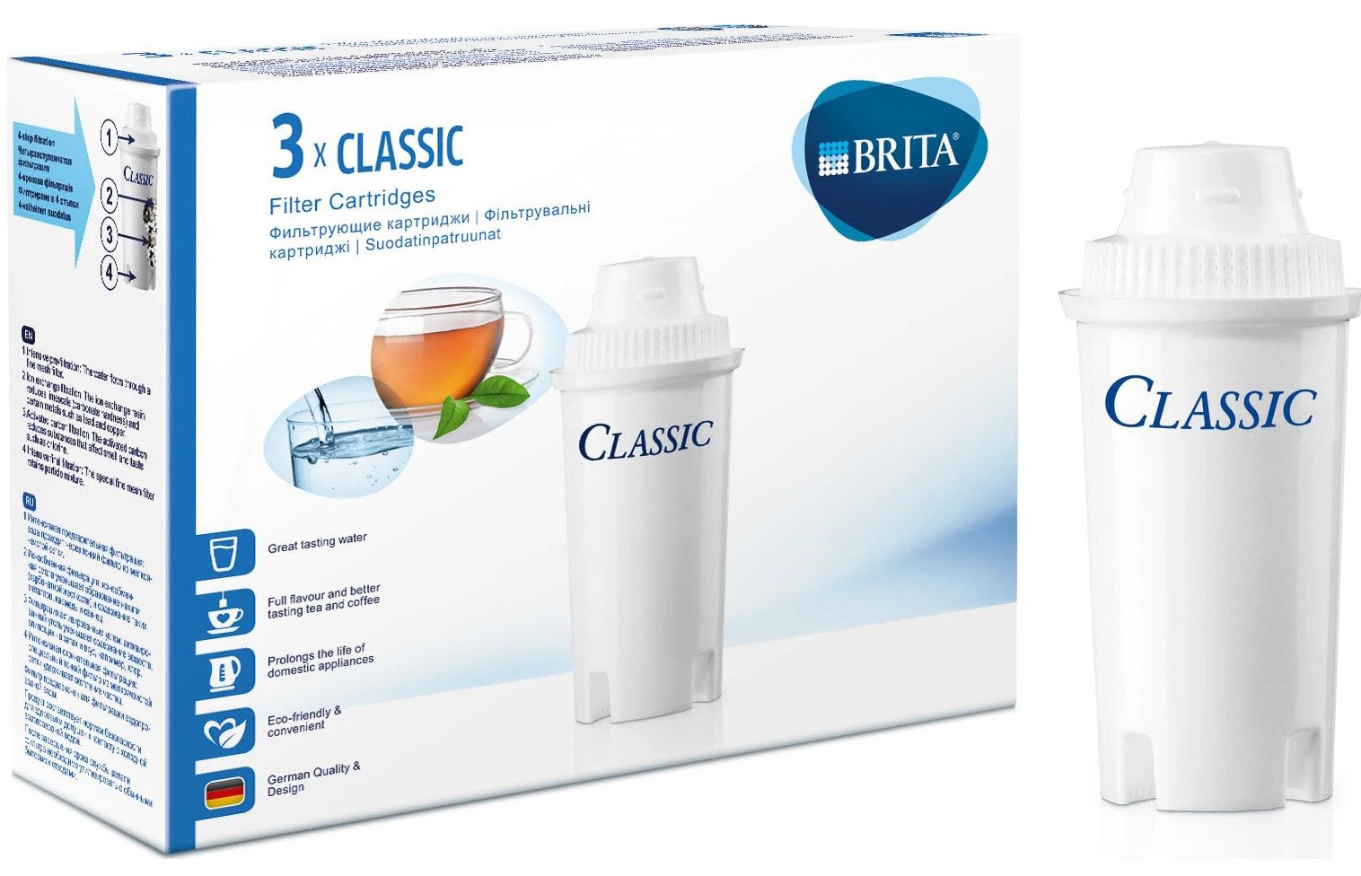Filtru de apă BRITA - Classic, 3 bucăți - imagine 1