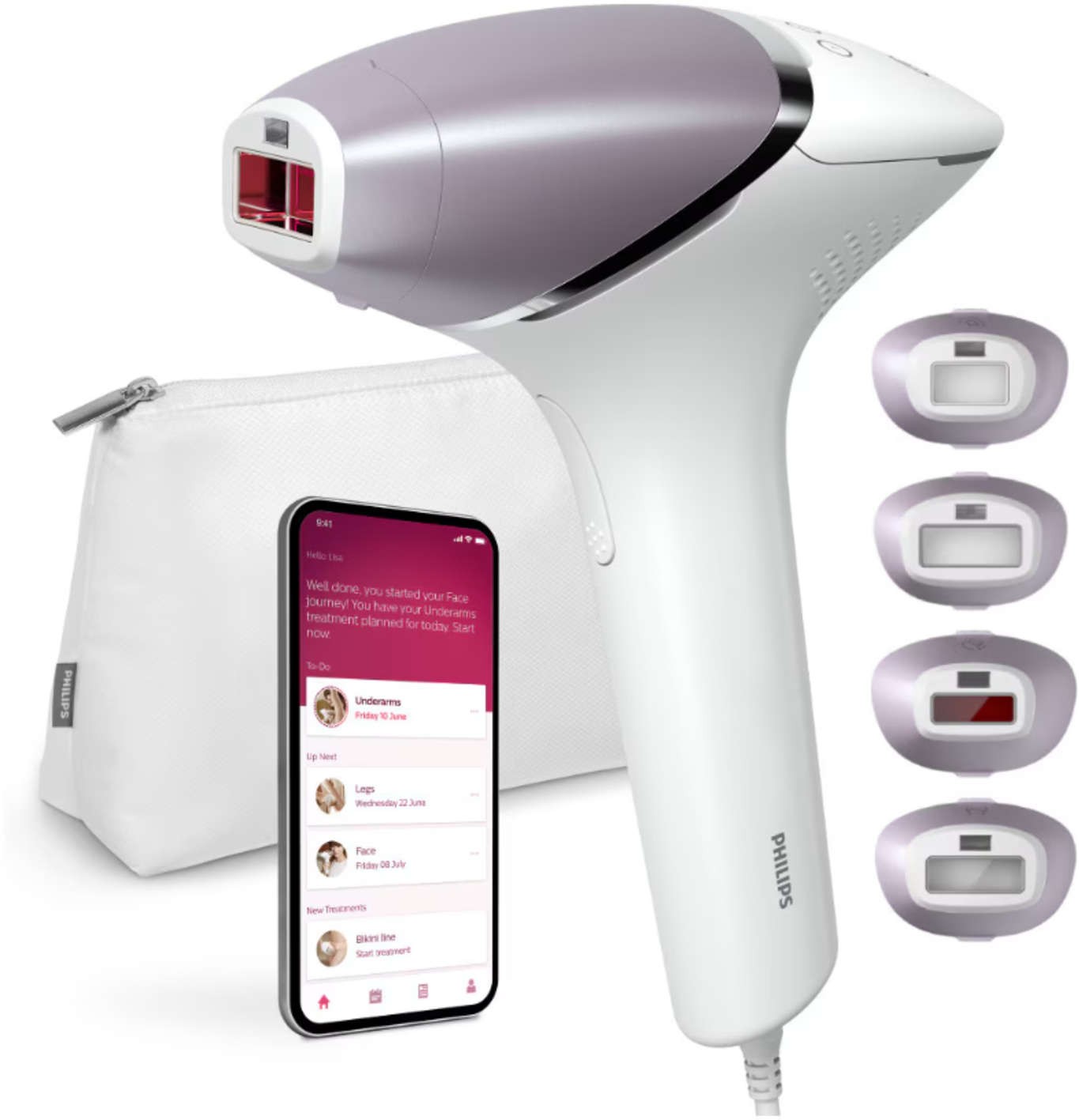 Fotoepilator Philips - BRI947/00, 450 000 impulsuri, alb - imagine 1