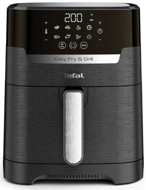 Aparat de gătit sănătos Tefal - Easy Fry & Grill EY505815, 1400W, negru/argintiu - imagine 1