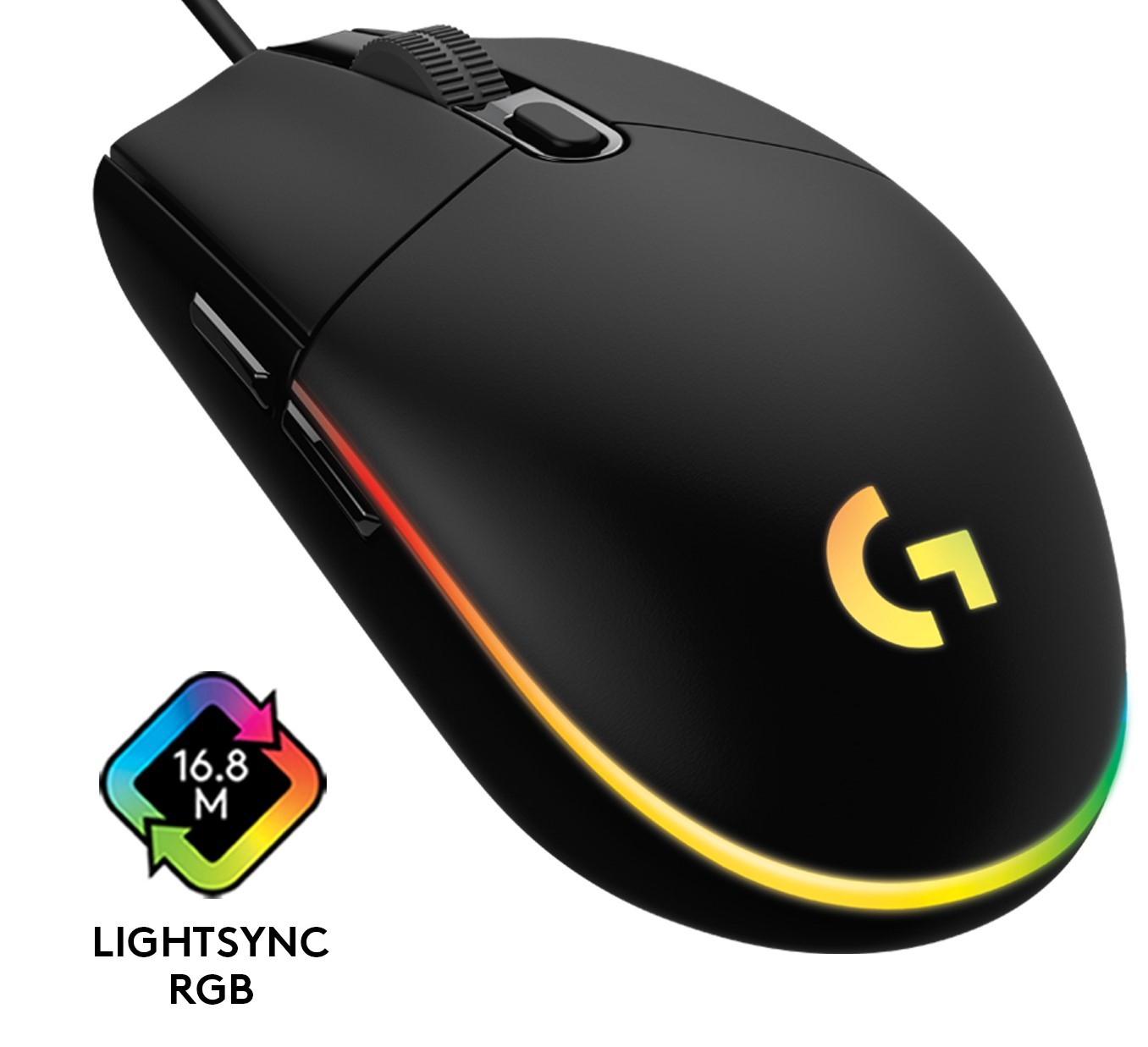 Mouse gaming Logitech - G102 Lightsync, optic, RGB, negru - imagine 1