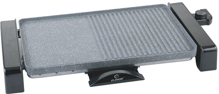 Grill Elekom - EK-17 M, 2000W, antiaderent, nervrat/plat, gri