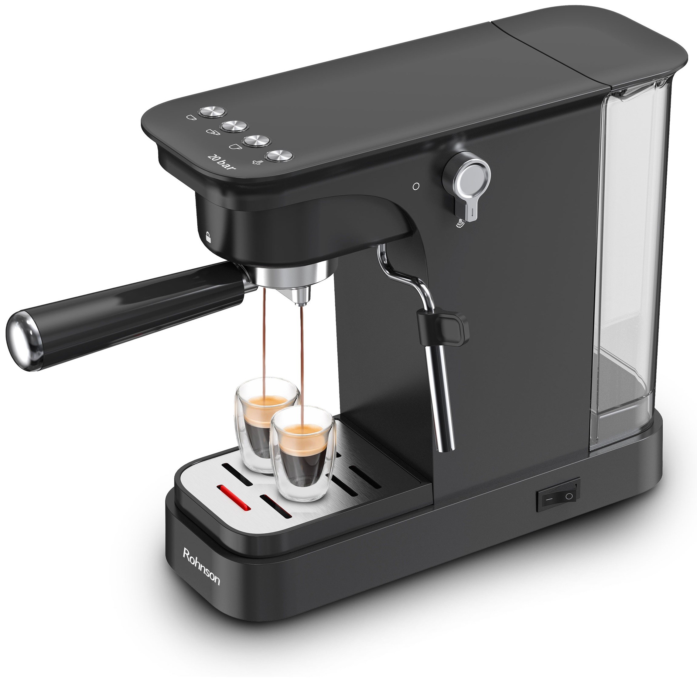 Aparat de cafea Rohnson - R-98026, 20bar, 0.8l, negru - imagine 1