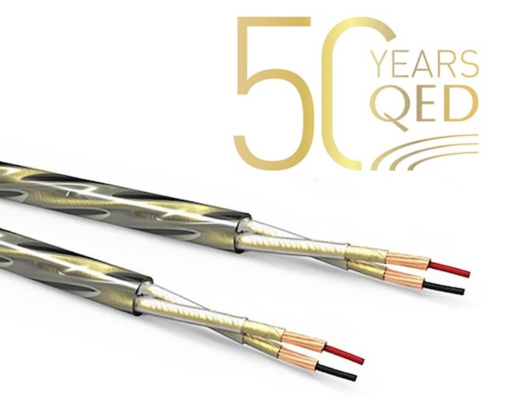 Cablu pentru boxe QED - Golden Anniversary XT, 4x 2.5 mm, 1 m, auriu
