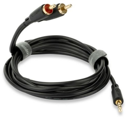Cablu QED - Connect, 3,5 mm/Phono, 0,75 m, negru