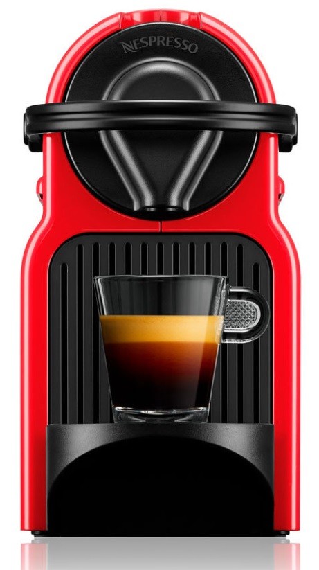Aparat de cafea cu capsule Nespresso - Inissia Red, C40-EURENE5-S, 19 bar, 0.7 l, Rubi Red - imagine 1