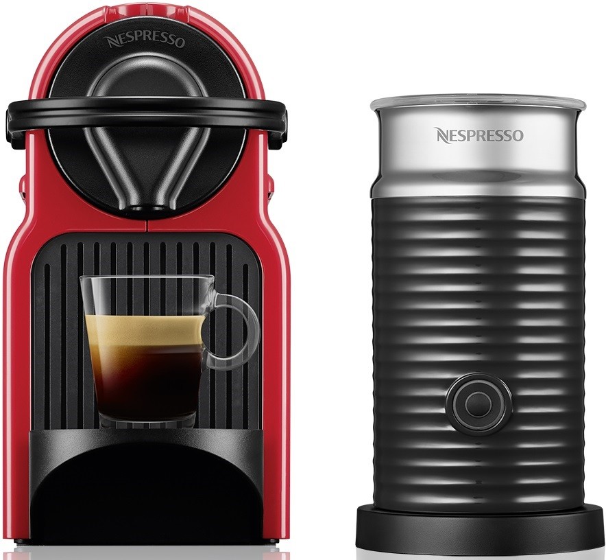 Aparat de cafea cu capsule Nespresso - Inissia & Aeroccino, 19 bar