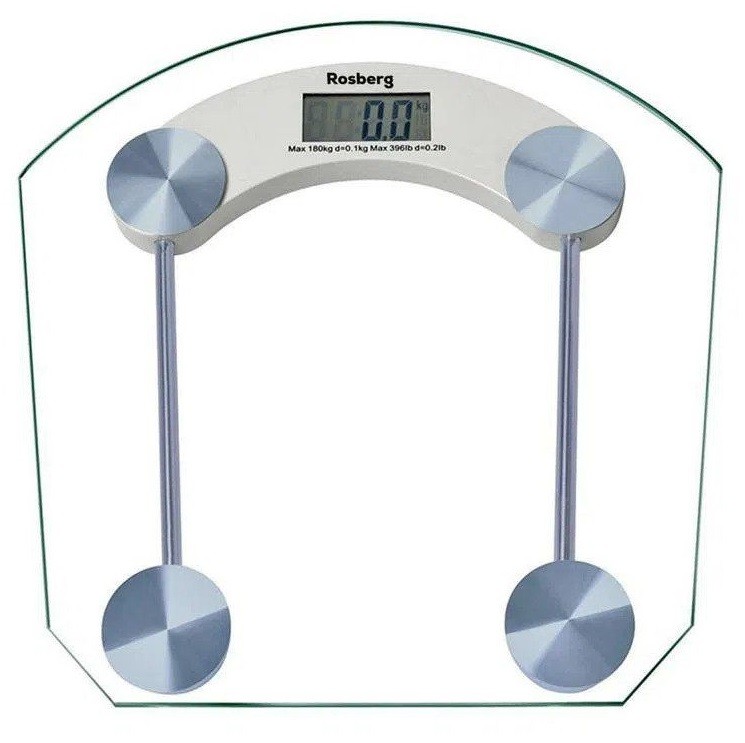 Cântar Rosberg - R51650B, 180 kg, transparent