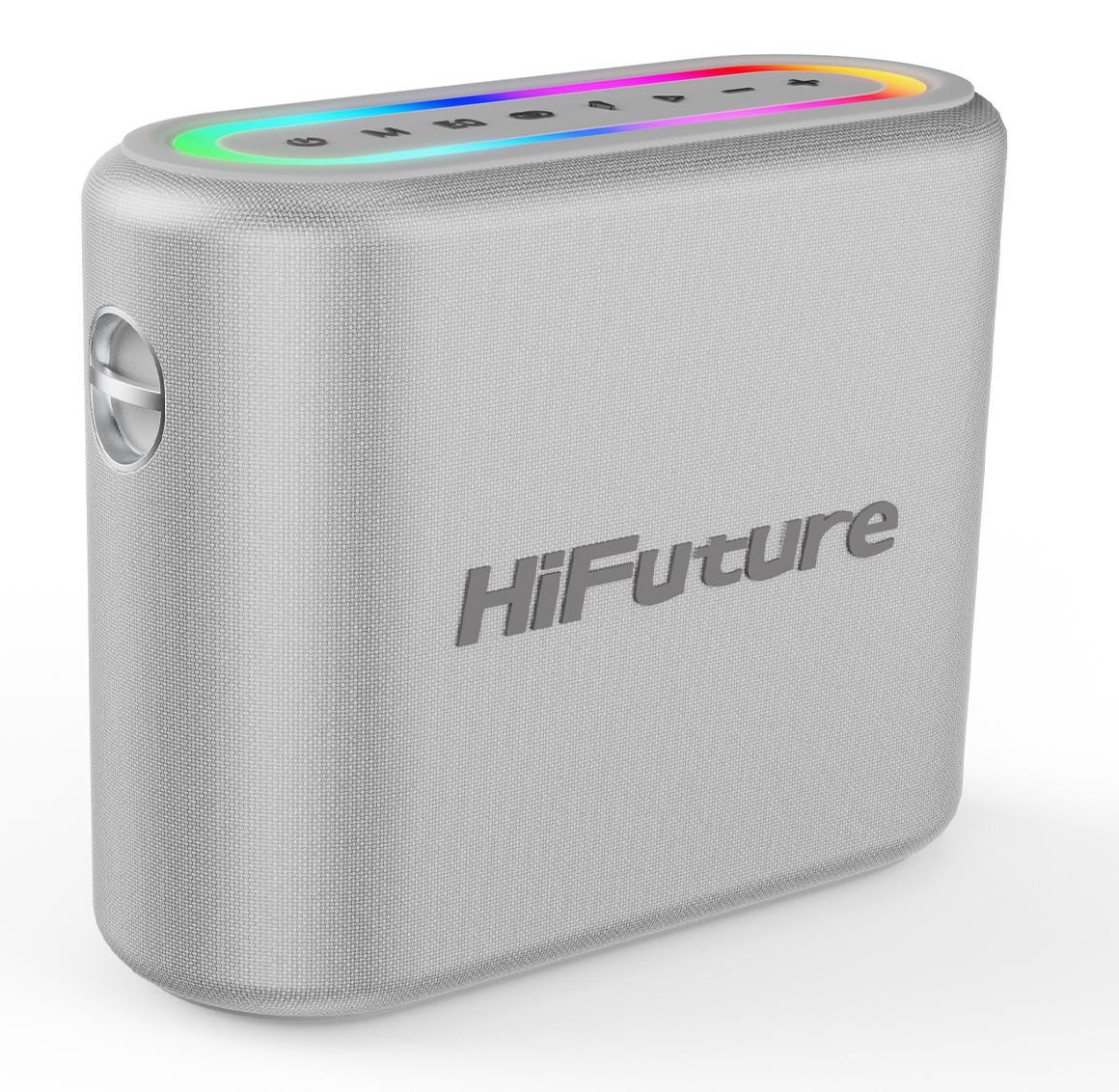 Boxă karaoke HiFuture - Vocalist300, 2 microfoane, IPX4, argintiu - imagine 1