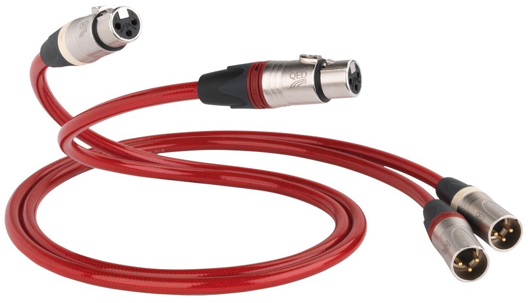 Cablu pentru boxe QED - Reference XLR 40 Analogue, 1 m, roșu
